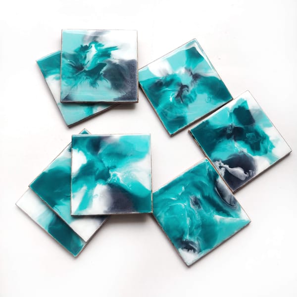 Abstract Resin Coasters