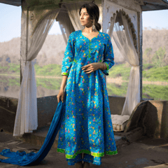 Morocco Blue Salwar Suit