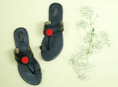 Black Red kolhapuri