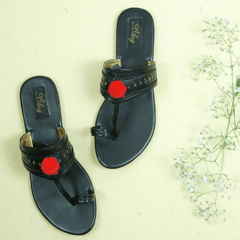 Black Red kolhapuri