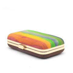 Rainbow Hand Painted Clutch