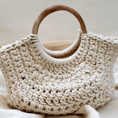 Handcrafted Macramé Statement Handbag