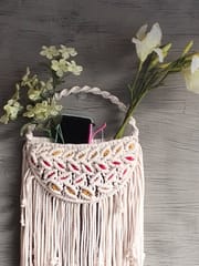 Macramè flat basket