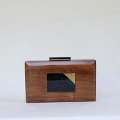 Black Wood Clutch