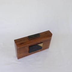 Black Wood Clutch