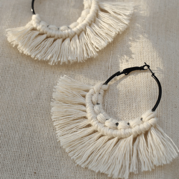 Boho Tassel Hoop Earrings