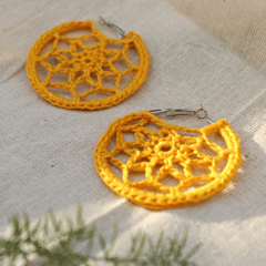 Handcrafted Crochet Hoop Earrings