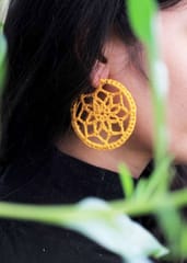 Handcrafted Crochet Hoop Earrings