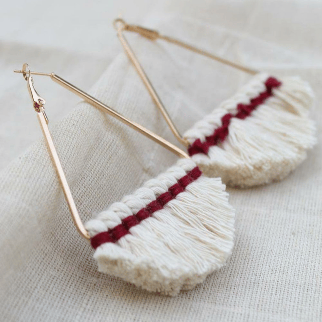 Handcrafted Triangular earrings