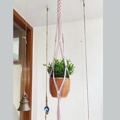 Combo of 4 Hanging Planter (Orange, Khaki, Green, Pink)