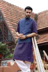 Linen asymettric Kurta