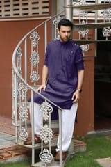 Linen asymettric Kurta