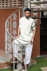 Linen asymettric Kurta