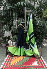 Black and Green Saree