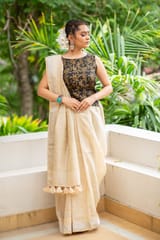 Beige Saree