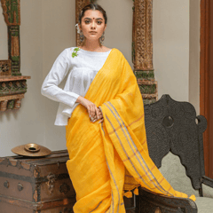 Haldi Yellow Saree