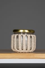 Classic Stripes Wide Hand-Knotted Candle Jar