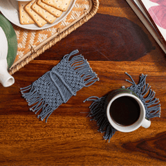 Meander Hand-Knotted Coaster (Set of 2)