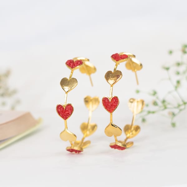 Aries Sun-sign Heart Hoops