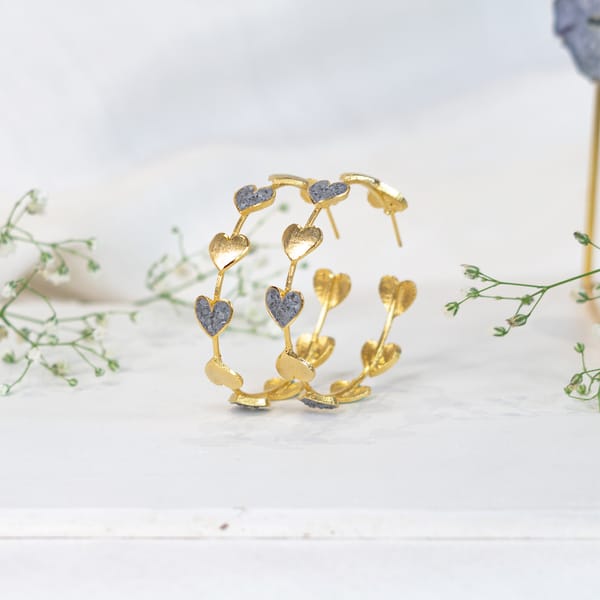 Capricorn Sun-sign Heart Hoops