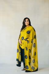 Yellow Chinon Dupatta