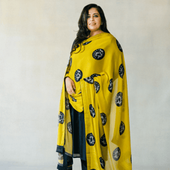 Yellow Chinon Dupatta