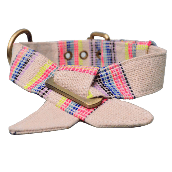 Handloom Cotton Party Bowtie Dog Collar - Playful