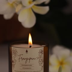 Upcycled Beer Bottle Frangipani Candle