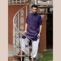 Linen asymettric Kurta