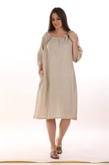 loose flared dress with 3/4 sleeves