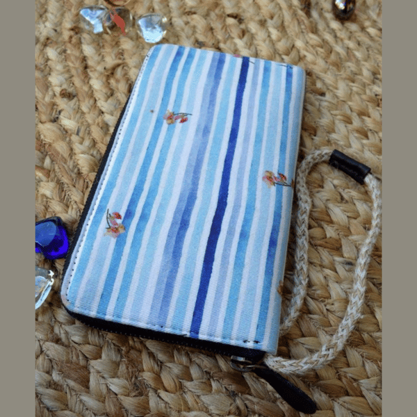 Blue Stripes Ladies Wallet