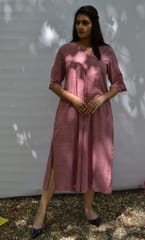 Long dress with centre flare