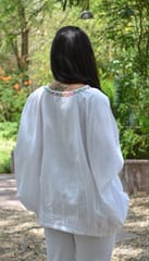 Pleated hem tunic