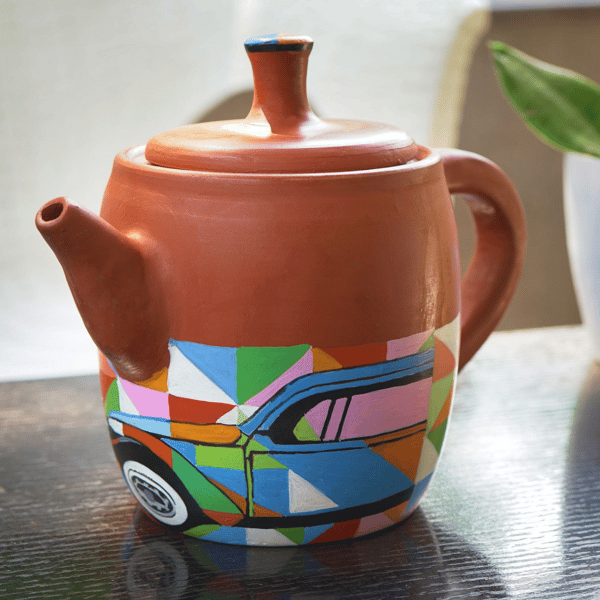 Terracotta Kettle - Brewed Chai in Retro Style