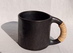 Longpi Black Pottery Beer Mug - Medium