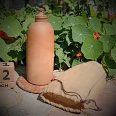 Terracotta Water Bottle with jute jacket