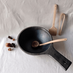 Longpi Black Pottery Deep Frying Pan