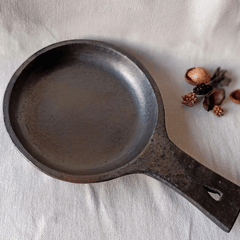 Longpi Black Pottery Skillet - Round