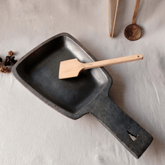 Longpi Black Pottery Skillet - Trapezium