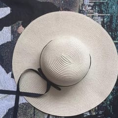 White Beach Straw Hat