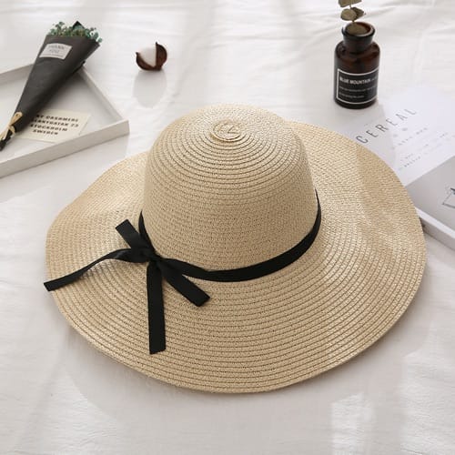 Beige Beach Straw Hat