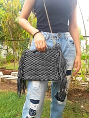 Macrame Fringe Mini Bag