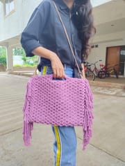 Macrame Fringe Bag