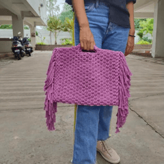 Macrame Fringe Bag