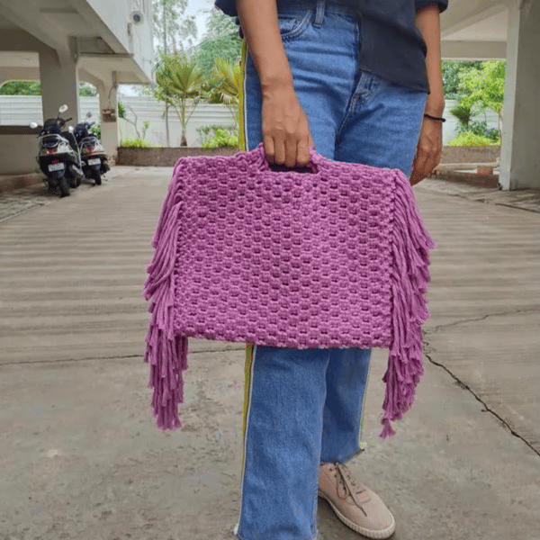 Macrame Fringe Bag