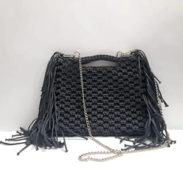 Macrame Fringe Mini Bag