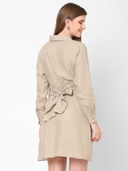 Back Tie Shirt Dress