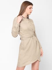 Back Tie Shirt Dress