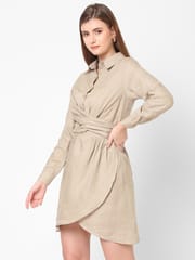 Back Tie Shirt Dress