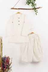 Plain white Kurta and Bottom combo